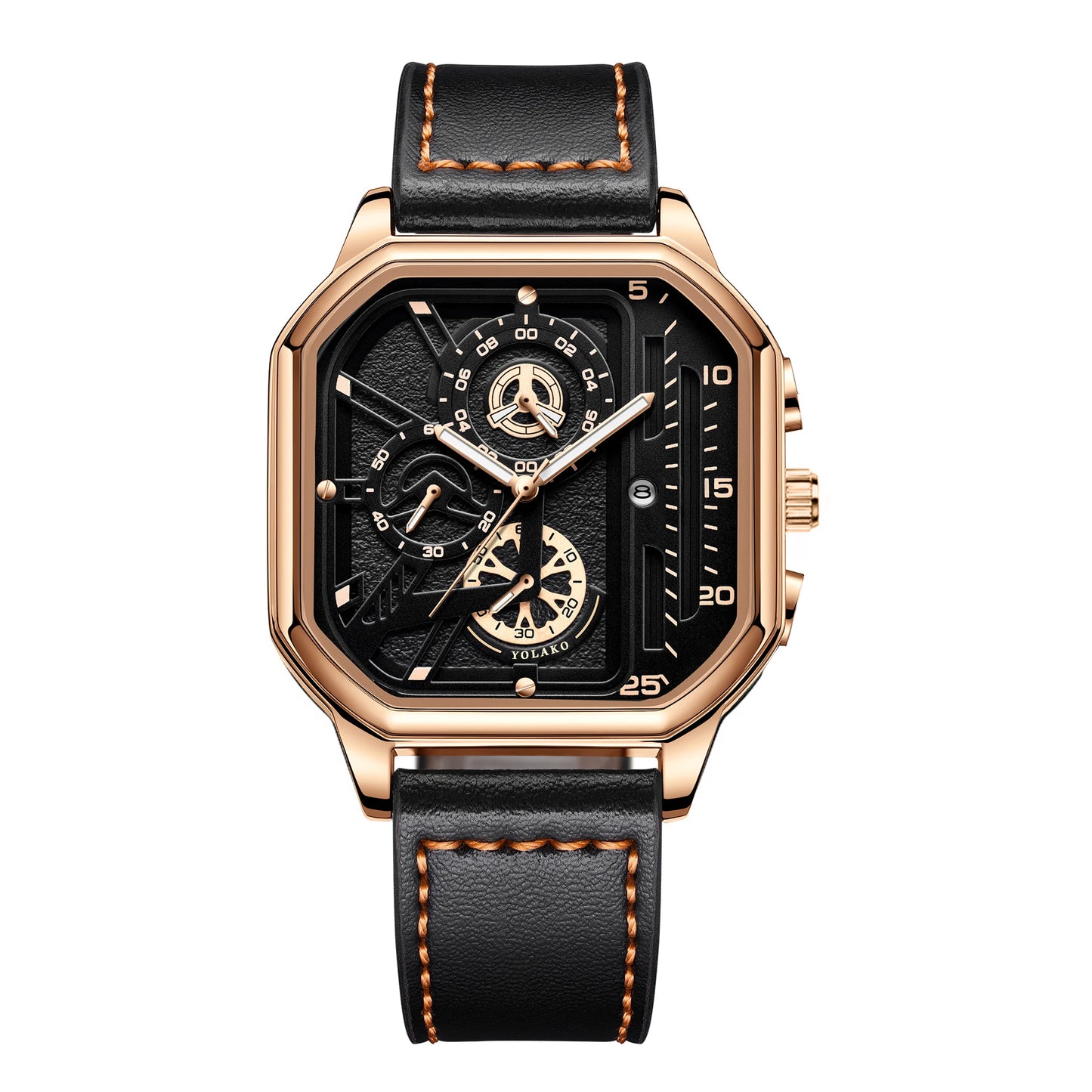 Montre Carrée Luxe Homme Cuir PU