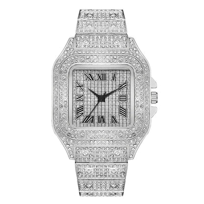 Montre Homme Carrée Luxe Acier Inoxydable