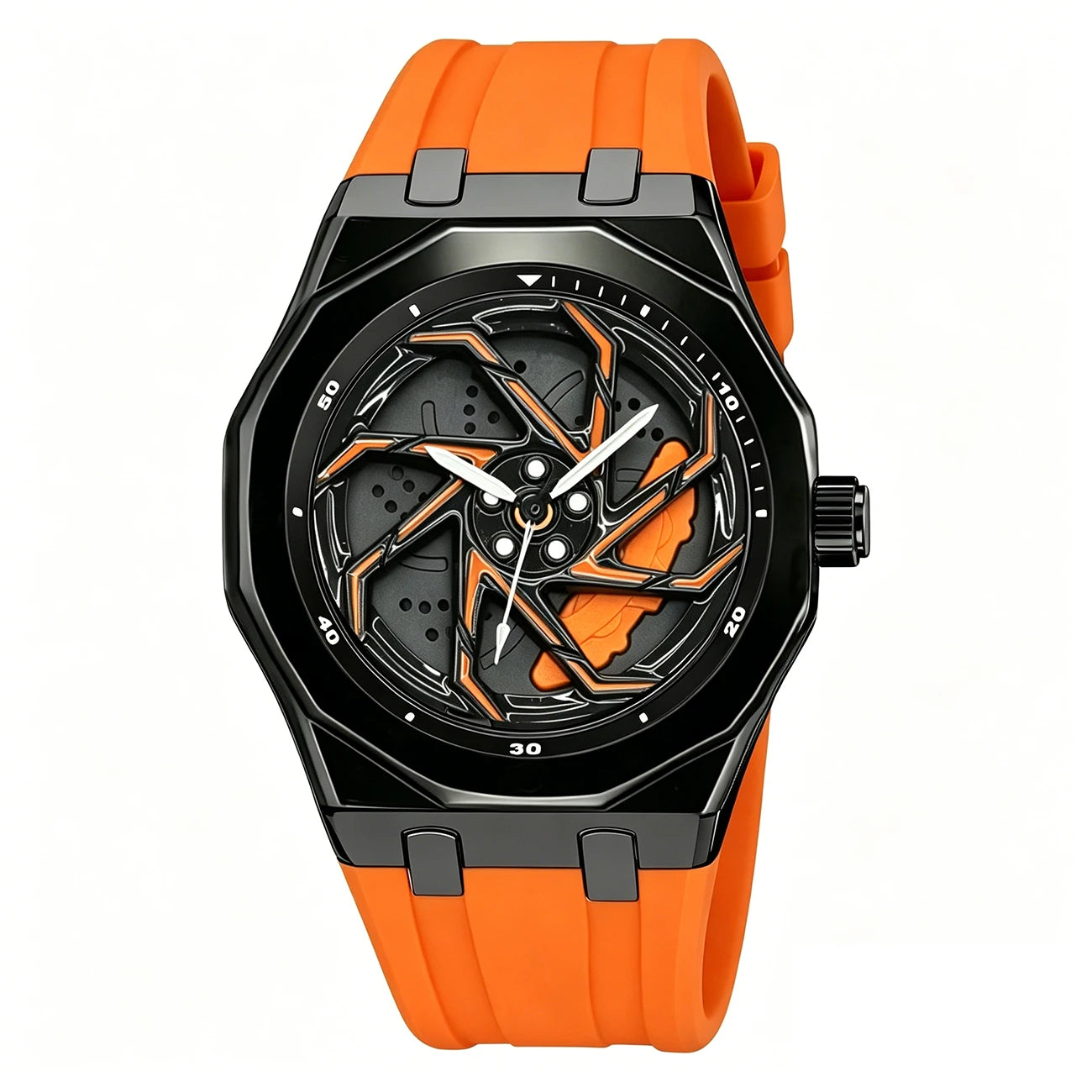 Montre Homme Roue Voiture Rotative Quartz
