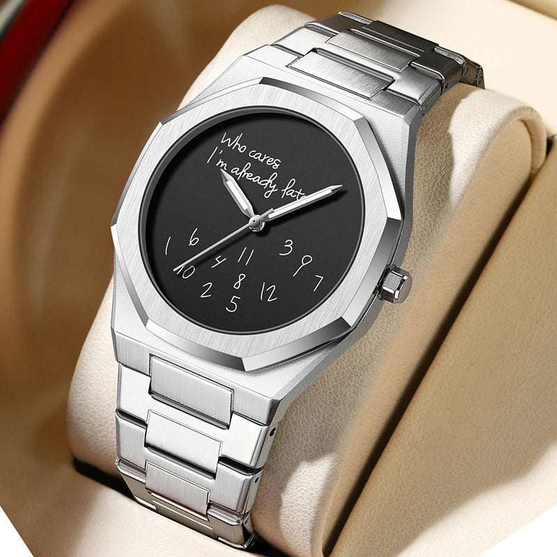 Montre Homme Acier Étanche Luminescente