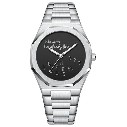 Montre Homme Acier Étanche Luminescente