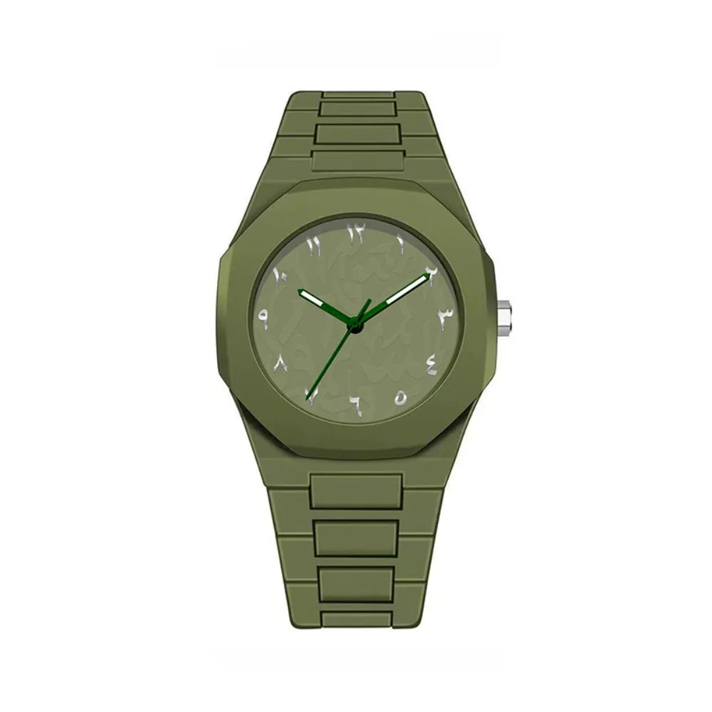 Montre Arabe Vert Foncé Étanche