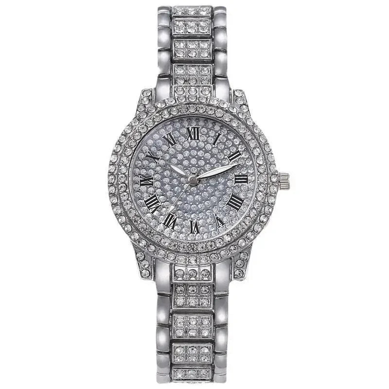 Montre Femme Argentée Cristal Zircon