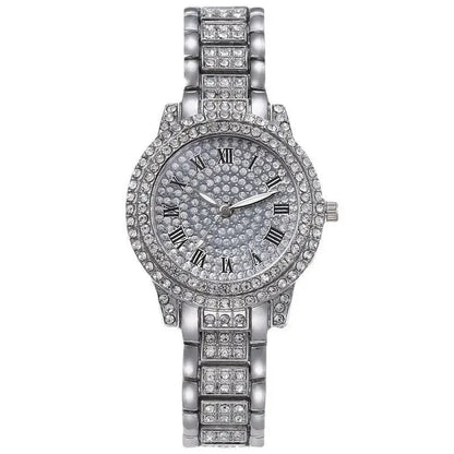 Montre Femme Argentée Cristal Zircon