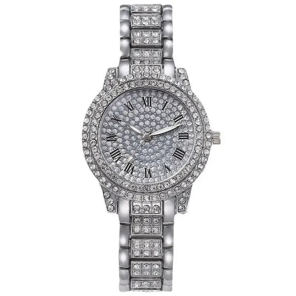 Montre Femme Argentée Cristal Zircon