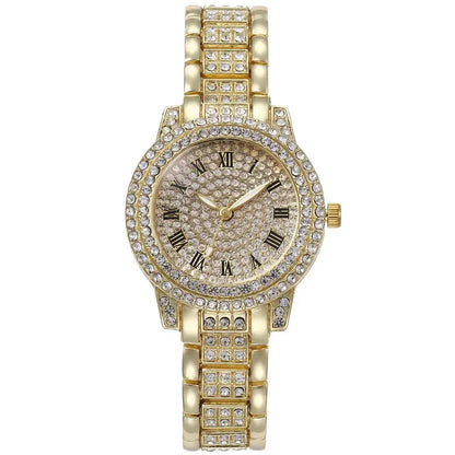 Montre Femme Bracelet Or Strass Cristal Zircon