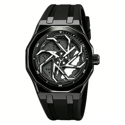 Montre Homme Design Roue Auto Quartz Étanche