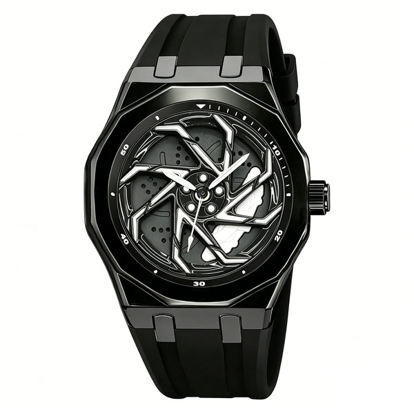 Montre Homme Design Roue Auto Quartz Étanche