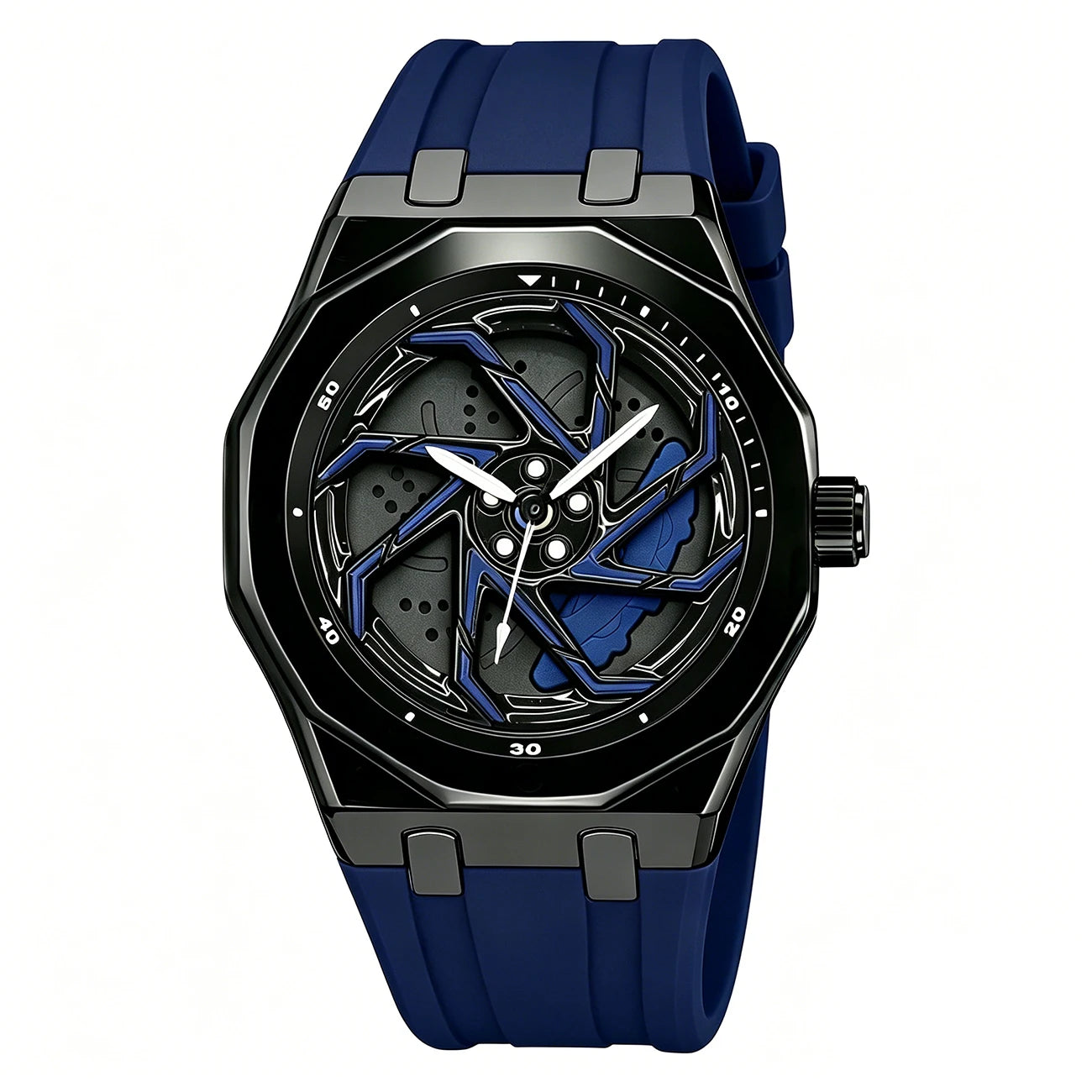 Montre Homme Quartz Design Roue Rotative