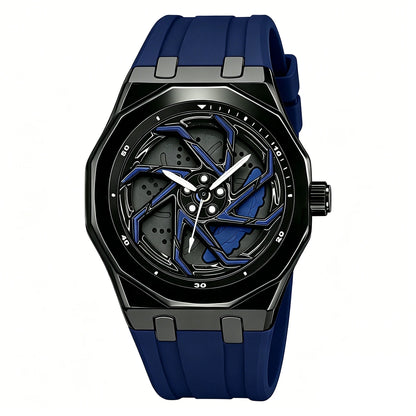 Montre Homme Quartz Design Roue Rotative