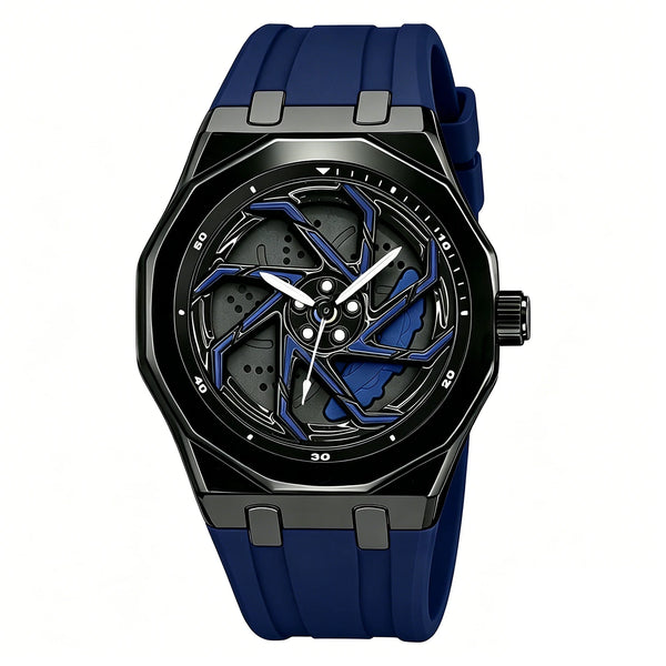 Montre Homme Quartz Design Roue Rotative