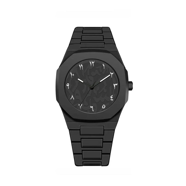 Montre Élégante Cadran Arabe Noir