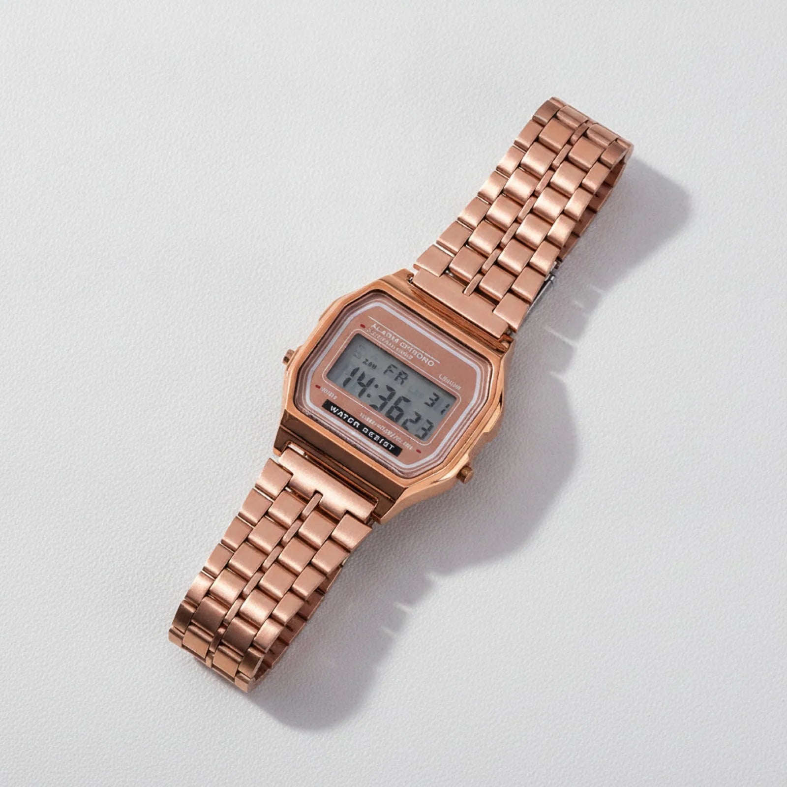 Montre LED Silicone Or Rose : Chic & Moderne