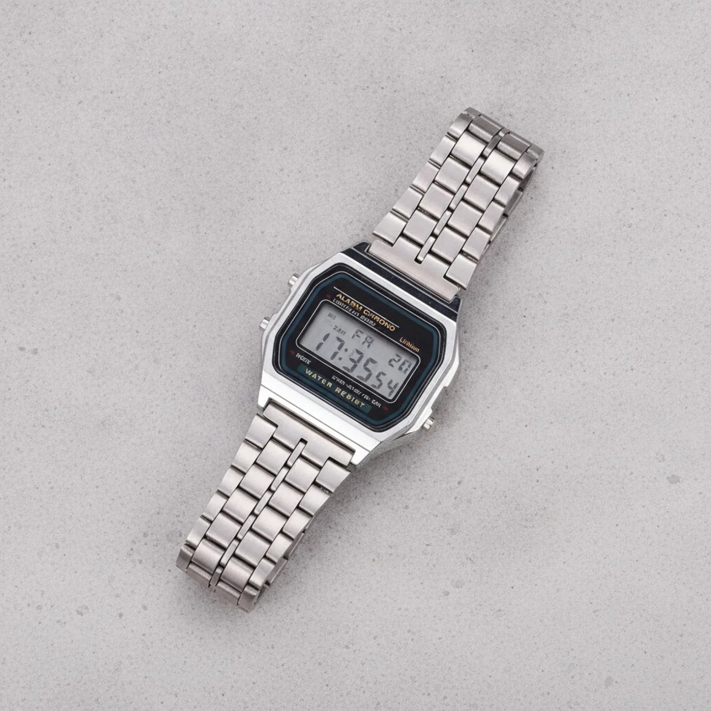 Montre LED Silicone Luxe Or Rose Argentée