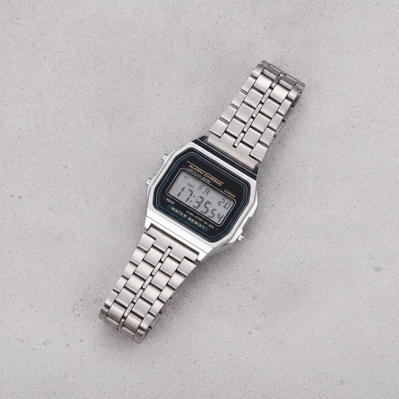 Montre LED Silicone Luxe Or Rose Argentée