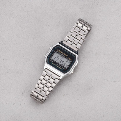 Montre LED Silicone Luxe Or Rose Argentée