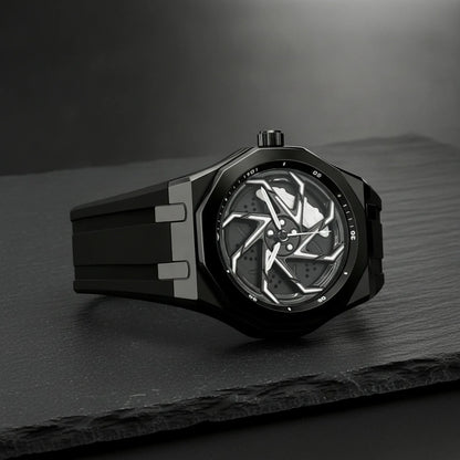Montre Homme Design Roue Auto Quartz Étanche