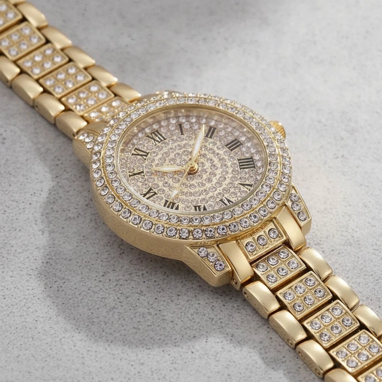 Montre Femme Bracelet Or Strass Cristal Zircon