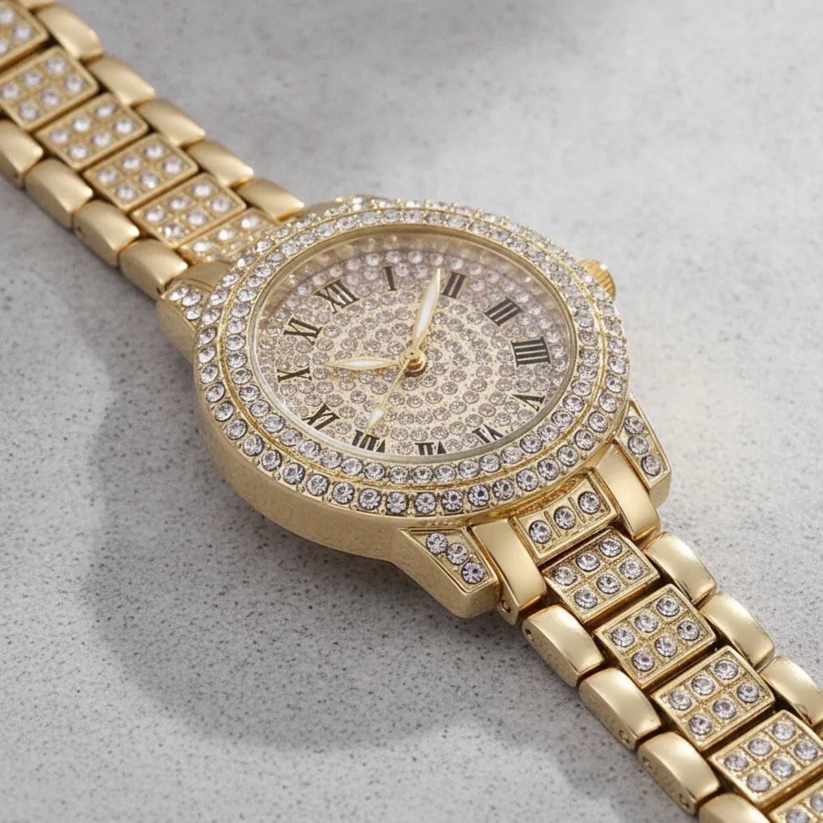 Montre Femme Bracelet Or Strass Cristal Zircon