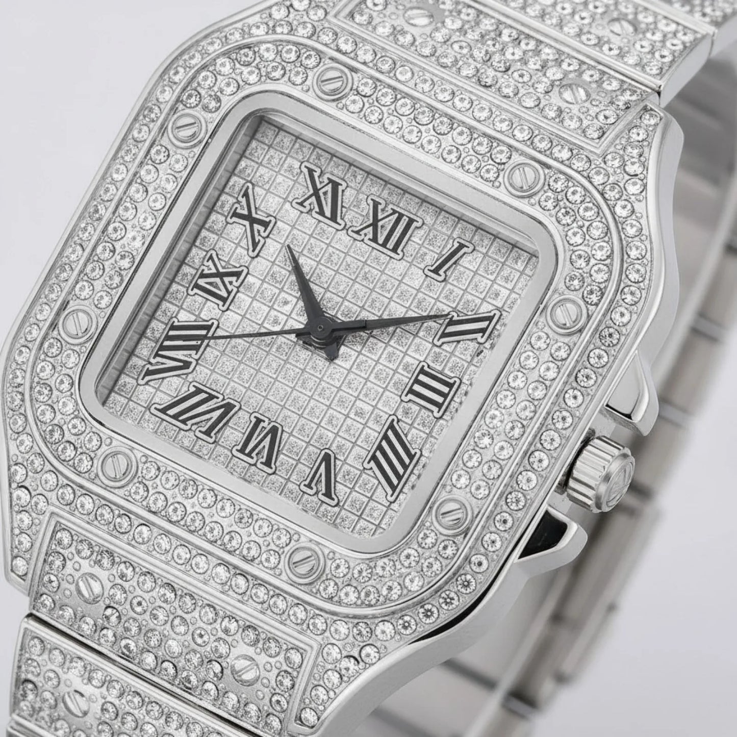 Montre Homme Carrée Luxe Acier Inoxydable