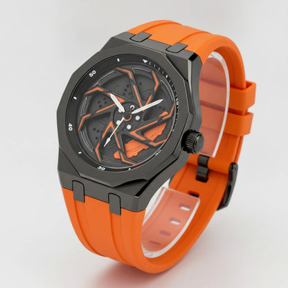 Montre Homme Roue Voiture Rotative Quartz