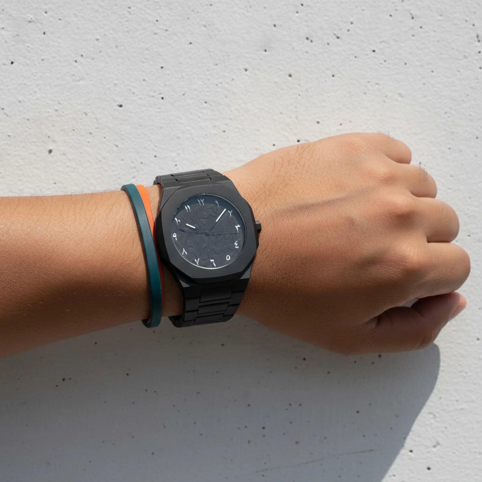 Montre Élégante Cadran Arabe Noir
