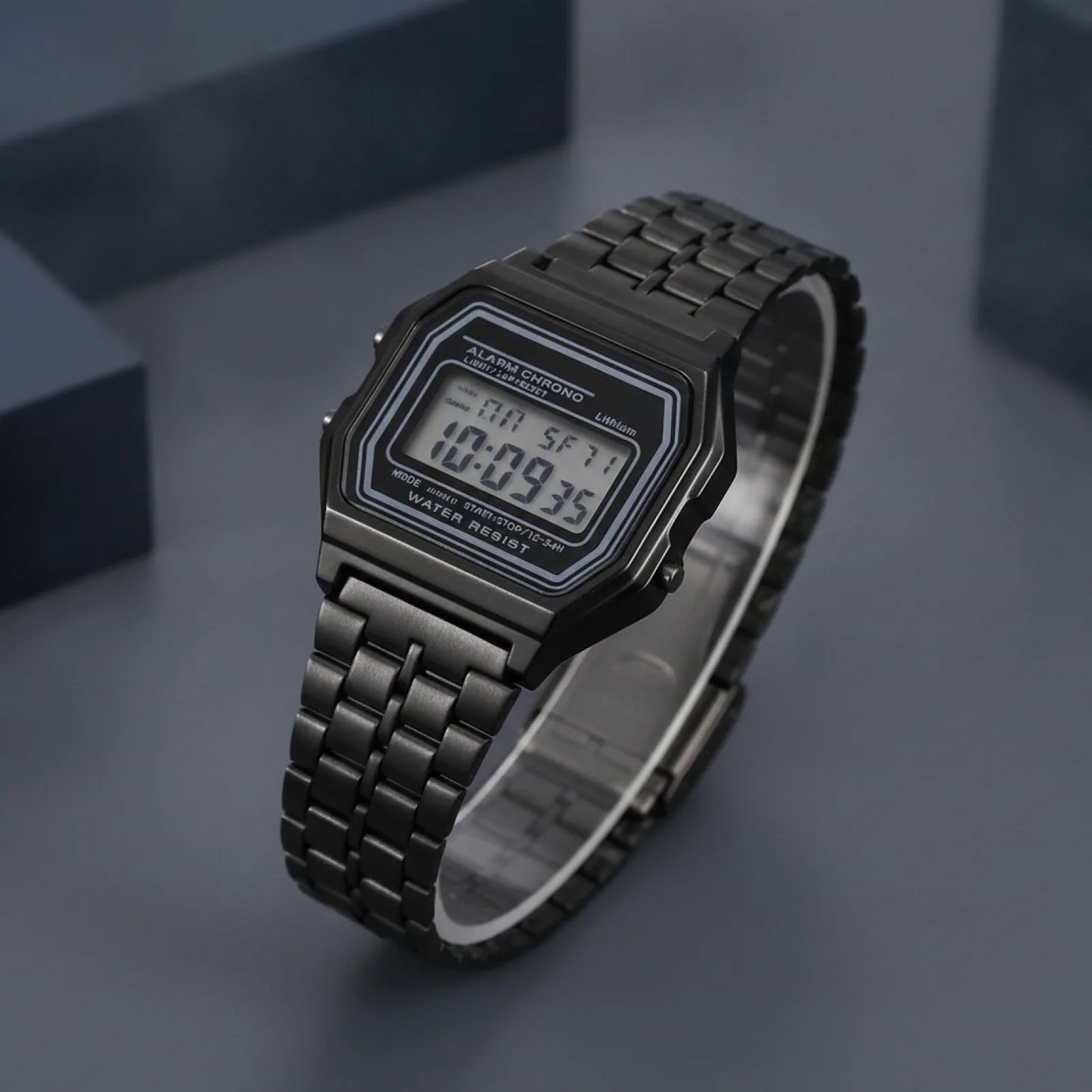 Montre LED Vintage Militaire Unisexe Noire