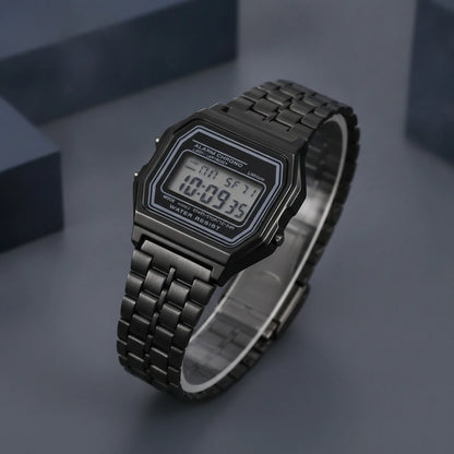 Montre LED Vintage Militaire Unisexe Noire