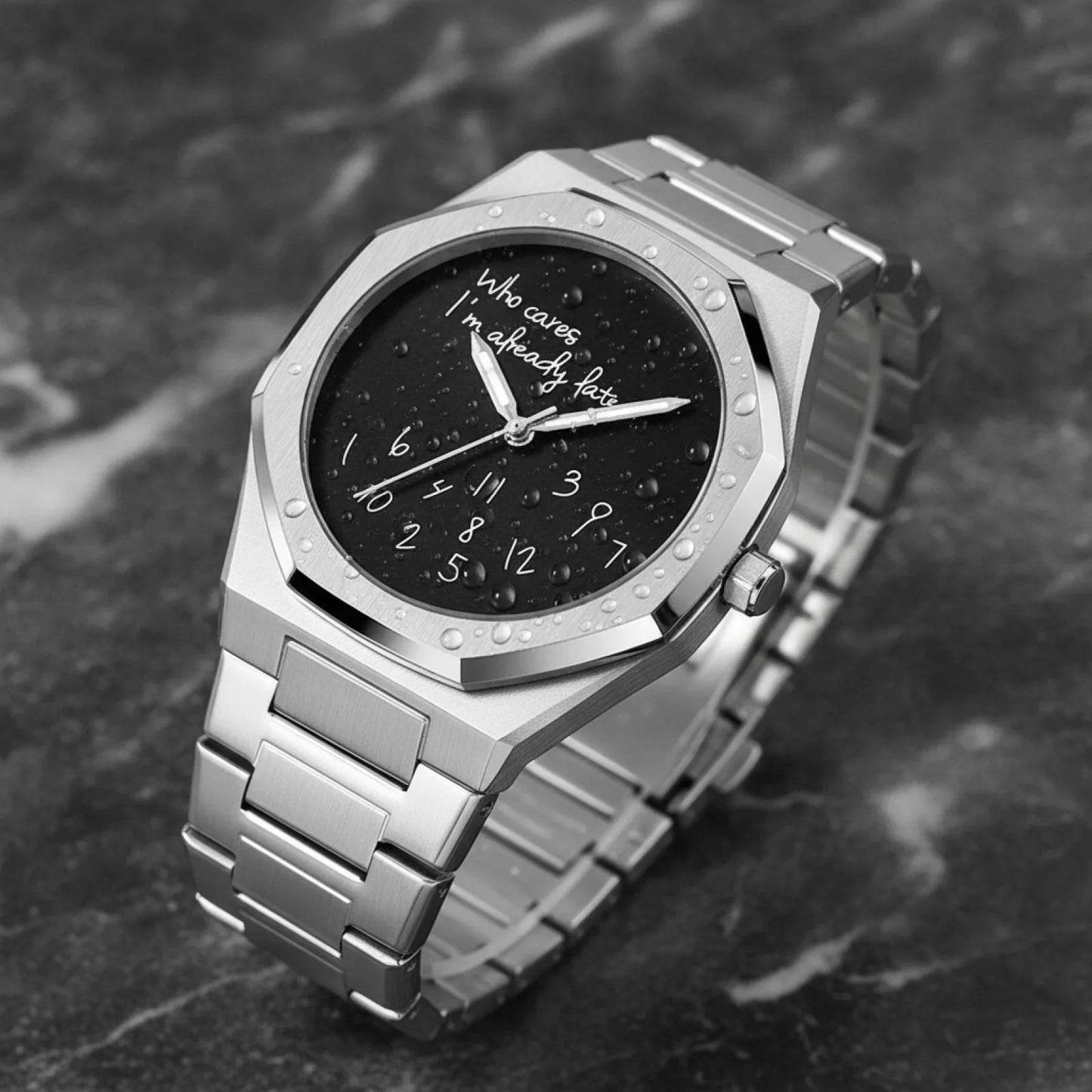 Montre Homme Acier Étanche Luminescente