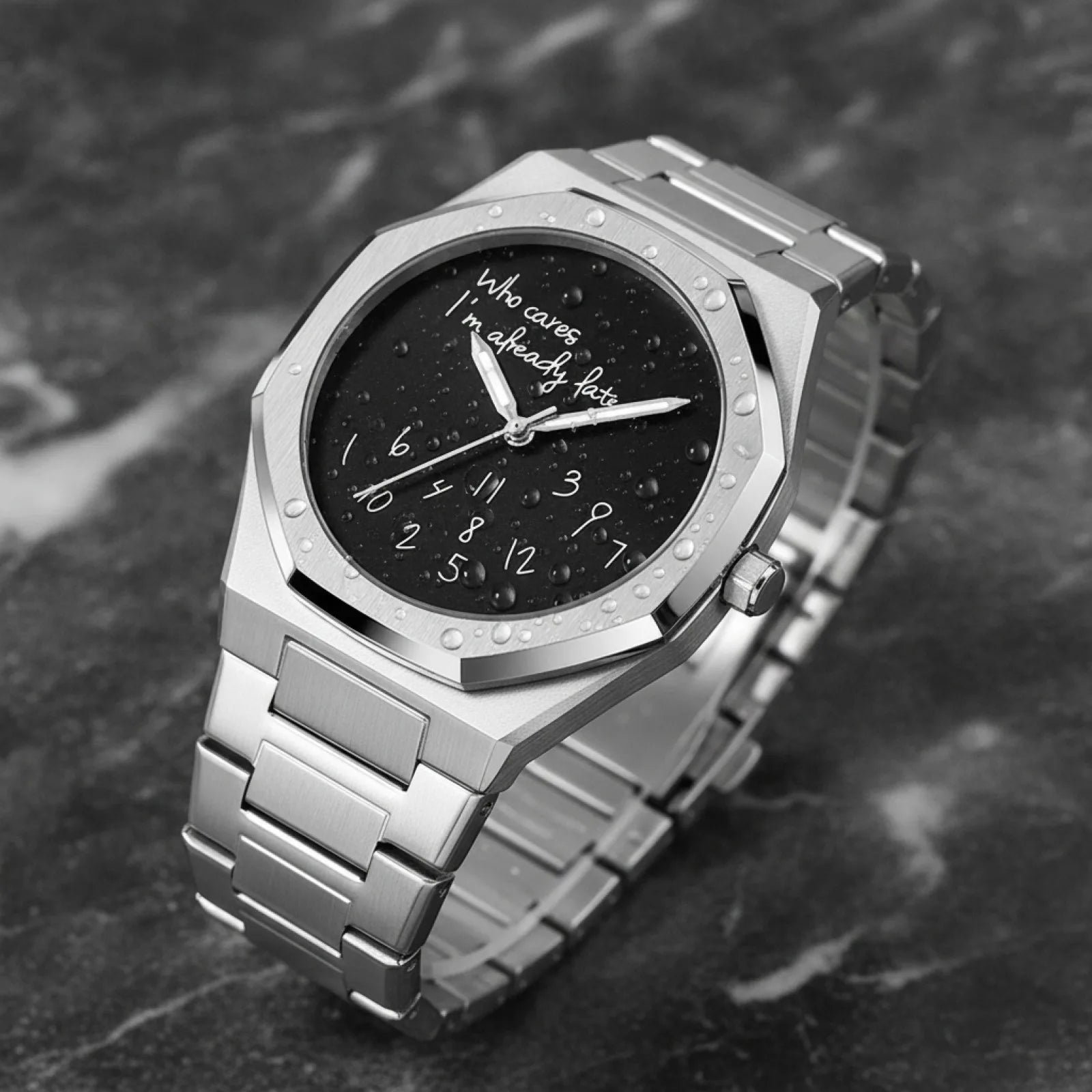 Montre Homme Acier Étanche Luminescente