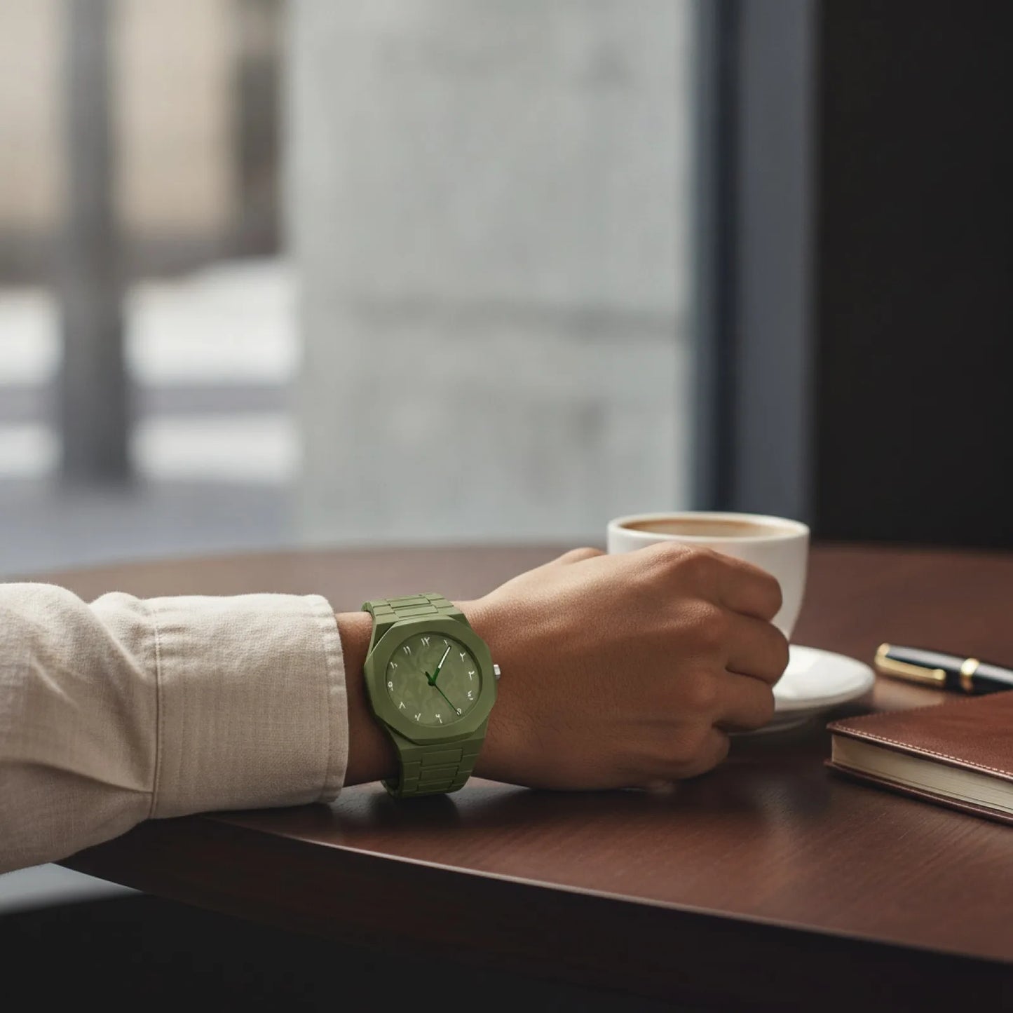 Montre Arabe Vert Foncé Étanche