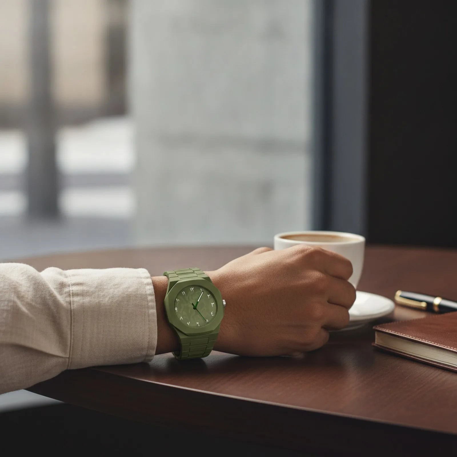 Montre Arabe Vert Foncé Étanche