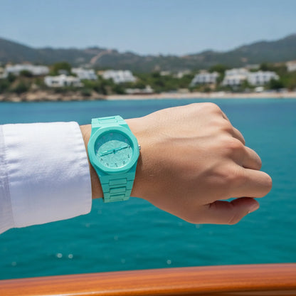 Montre Étanche Design Arabe Vert