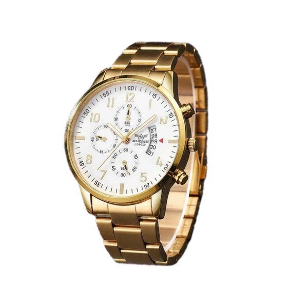 Montre Homme Luxe - Gold White