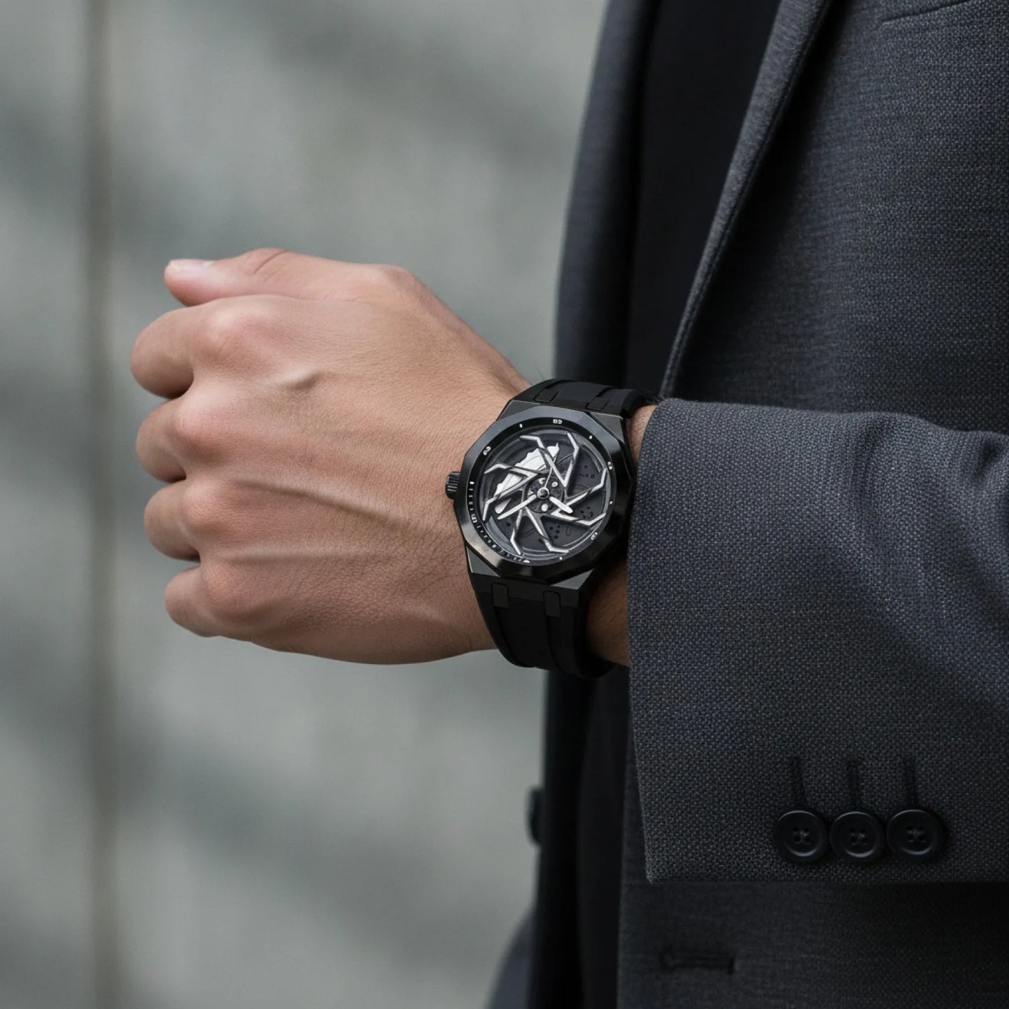 Montre Homme Design Roue Auto Quartz Étanche
