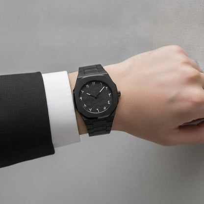Montre Élégante Cadran Arabe Noir