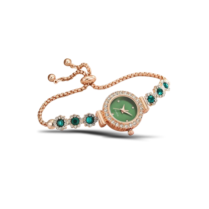 Montre Femme Élégant - Vert Rose Gold