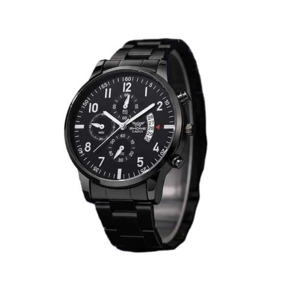 Montre Homme Luxe - Black Silver